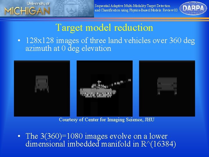 Sequential Adaptive Multi-Modality Target Detection and Classification using Physics-Based Models: Review 03 Target model