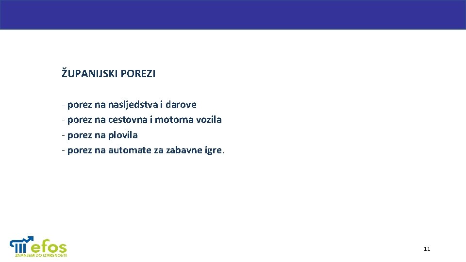 ŽUPANIJSKI POREZI - porez na nasljedstva i darove - porez na cestovna i motorna