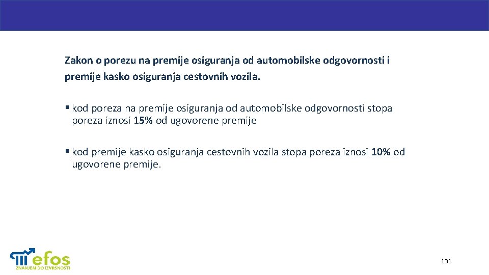 Zakon o porezu na premije osiguranja od automobilske odgovornosti i premije kasko osiguranja cestovnih