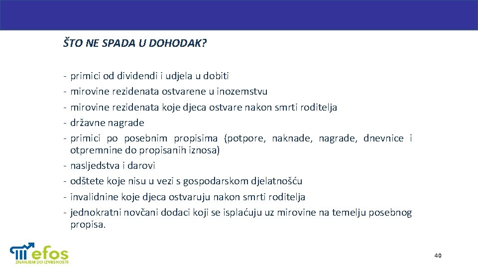 ŠTO NE SPADA U DOHODAK? - primici od dividendi i udjela u dobiti -