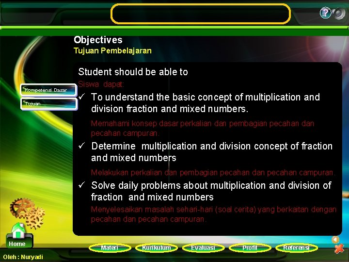 ? Objectives Tujuan Pembelajaran Student should be able to Kompetensi Dasar Tujuan Siswa dapat: