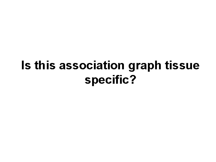 Is this association graph tissue specific? 