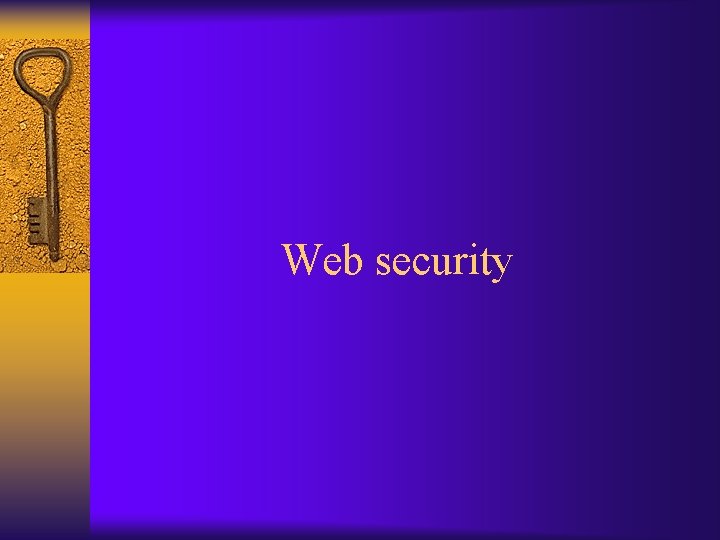 Web security 