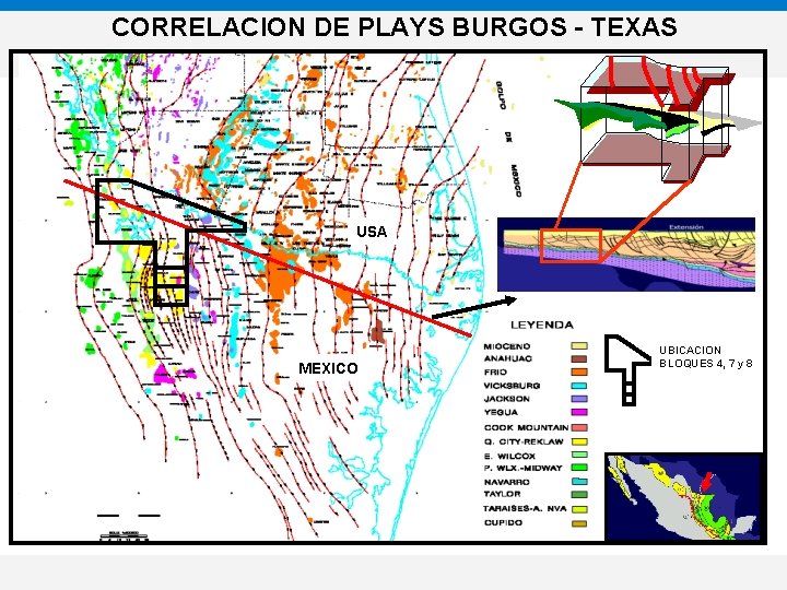 CORRELACION DE PLAYS BURGOS - TEXAS 4 USA MEXICO UBICACION BLOQUES 4, 7 y