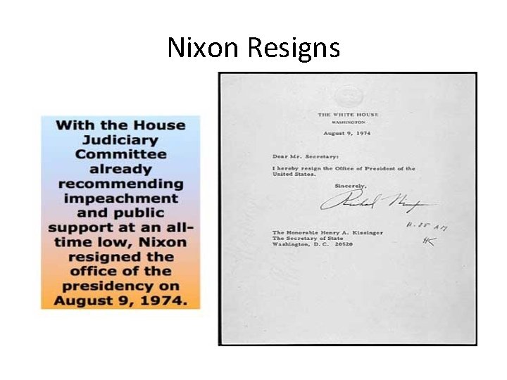 Nixon Resigns 