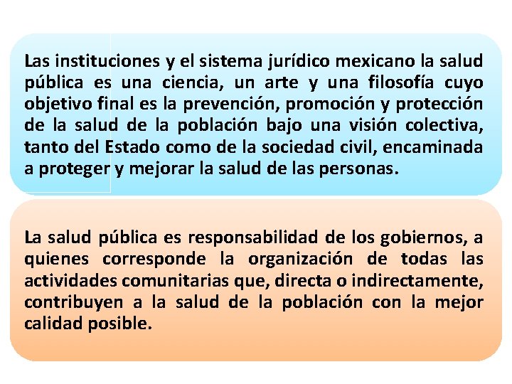 Las instituciones y el sistema jurídico mexicano la salud pública es una ciencia, un
