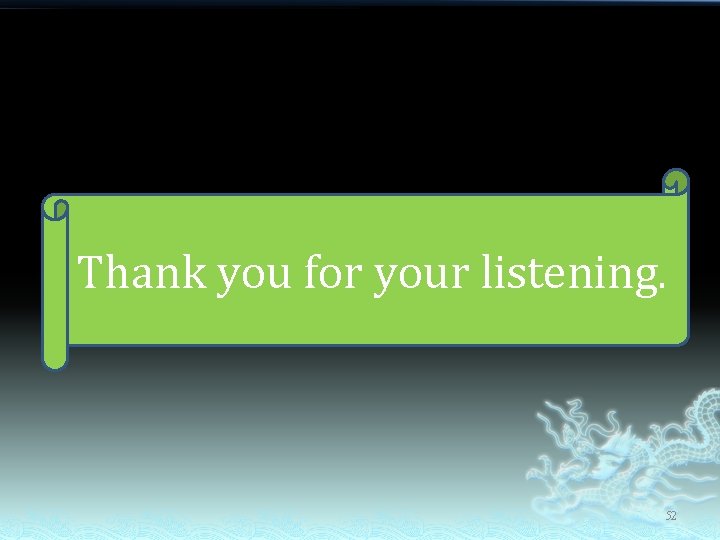 Thank you for your listening. 52 