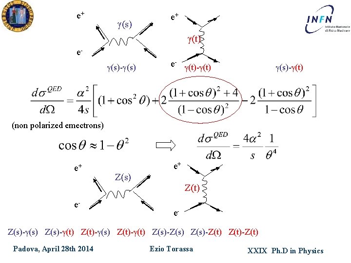 e+ (s) e+ (t) e (s)- (s) e- (t) (s)- (t) (non polarized emectrons)