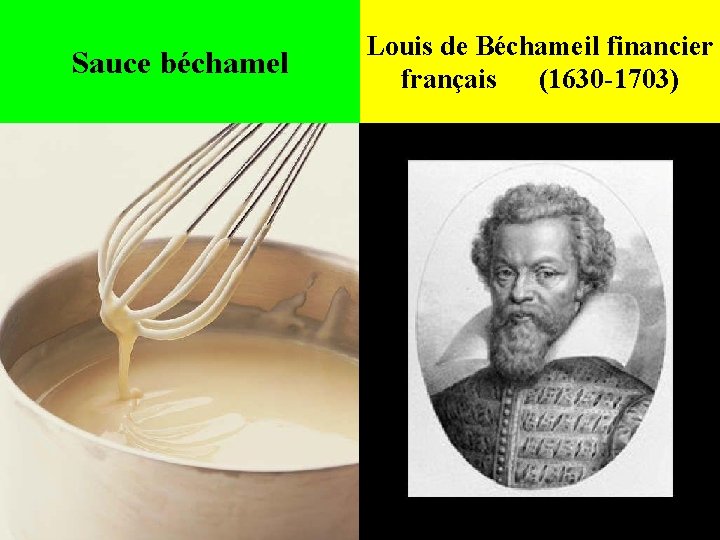 Sauce béchamel Louis de Béchameil financier français (1630 -1703) 