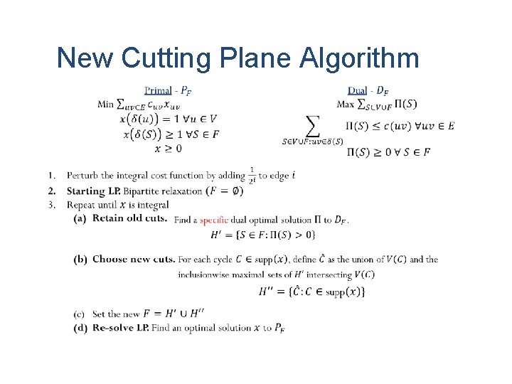 New Cutting Plane Algorithm 