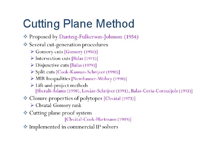 Cutting Plane Method § 