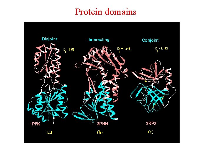 Protein domains There is no consensus method to determine the domains and a structure