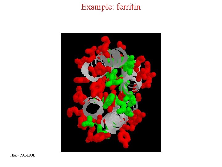 Example: ferritin 1 fha - RASMOL 