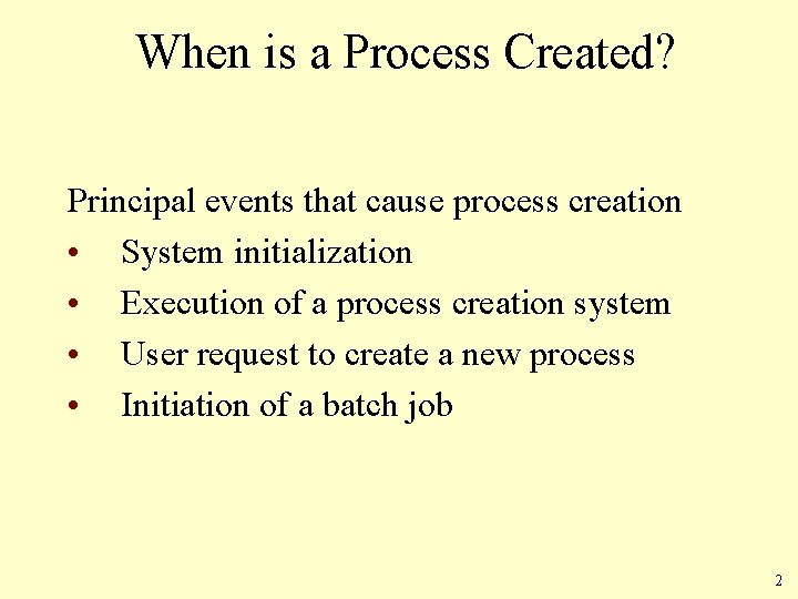 What is a Process The activity of program