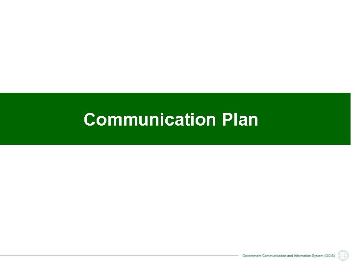 Communication Plan 