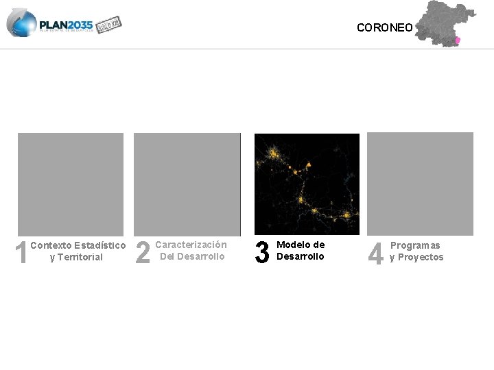 CORONEO 1 Contexto Estadístico y Territorial 2 Caracterización Del Desarrollo 3 Modelo de Desarrollo