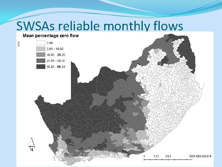 SWSAs reliable monthly flows 