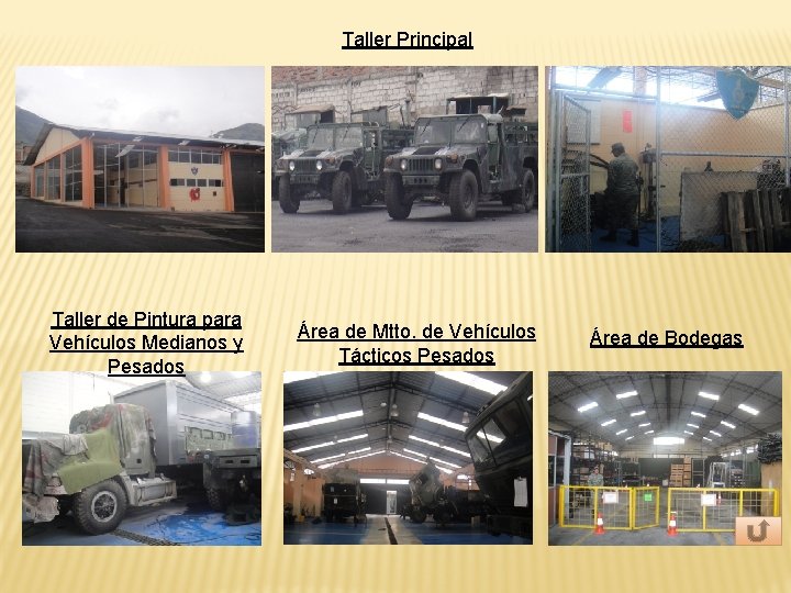 Taller Principal Taller de Pintura para Vehículos Medianos y Pesados Área de Mtto. de