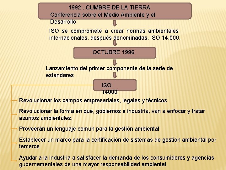 1992. CUMBRE DE LA TIERRA Conferencia sobre el Medio Ambiente y el Desarrollo ISO