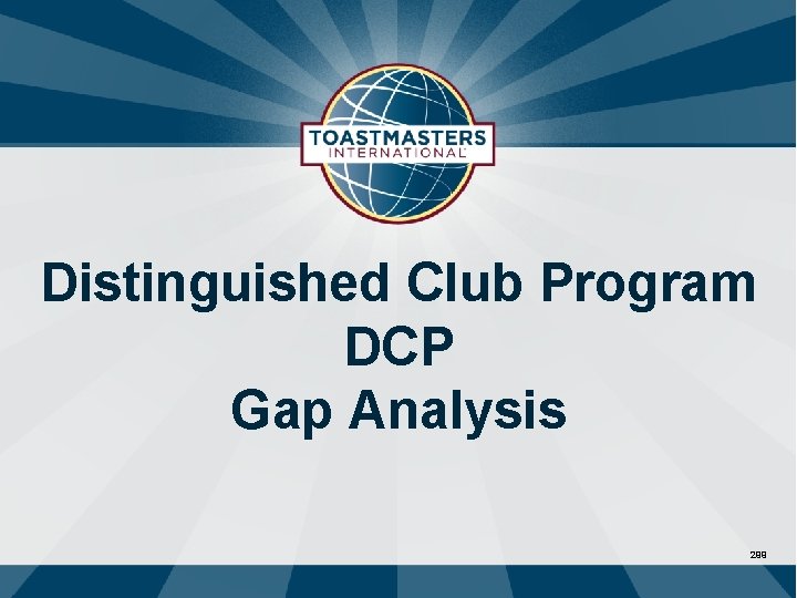Distinguished Club Program DCP Gap Analysis 299 