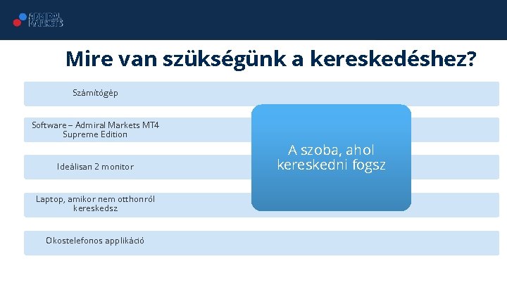 Mire van szükségünk a kereskedéshez? Számítógép Software – Admiral Markets MT 4 Supreme Edition