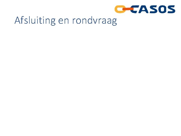 Afsluiting en rondvraag 