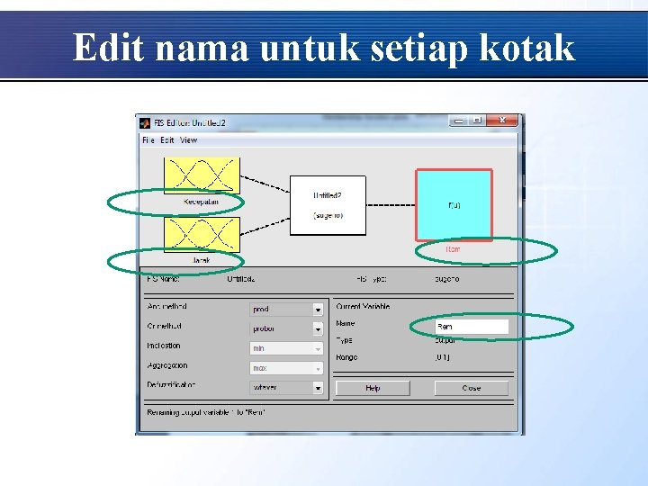 Edit nama untuk setiap kotak 