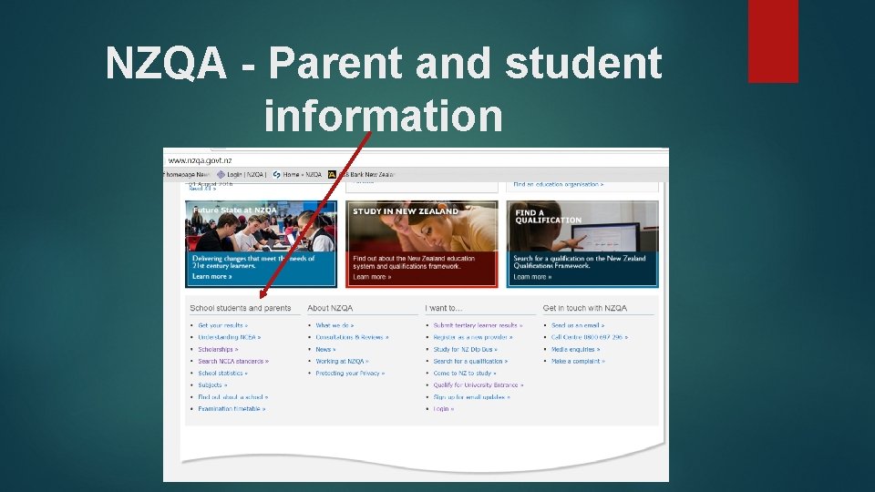 NZQA - Parent and student information 