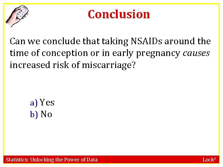 Conclusion Can we conclude that taking NSAIDs around the time of conception or in