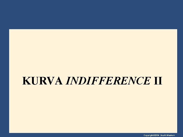 KURVA INDIFFERENCE II Copyright© 2004 South-Western 