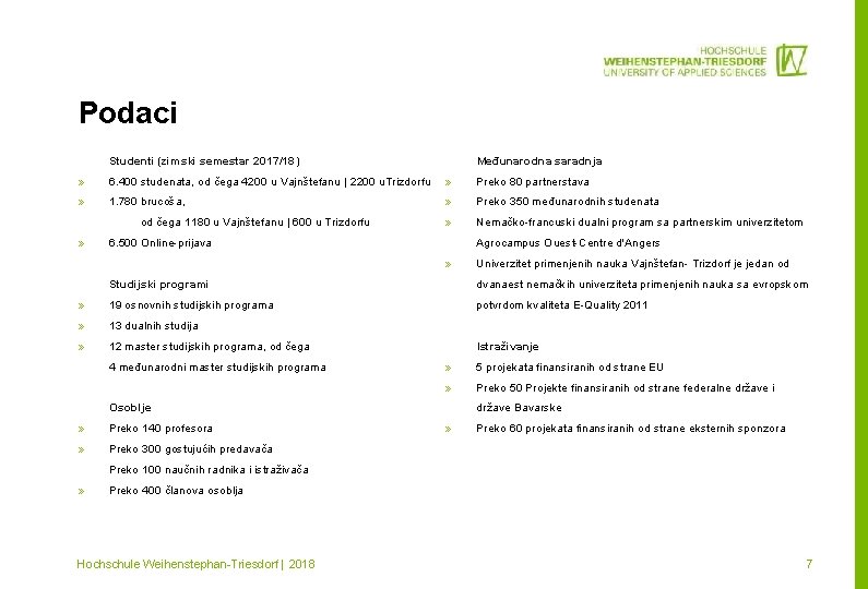 Podaci Međunarodna saradnja Studenti (zimski semestar 2017/18) » 6. 400 studenata, od čega 4200