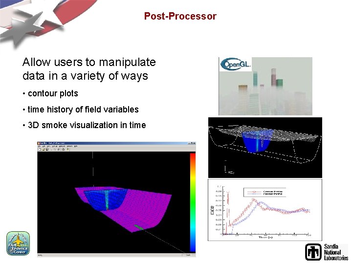 Post-Processor Allow users to manipulate data in a variety of ways • contour plots