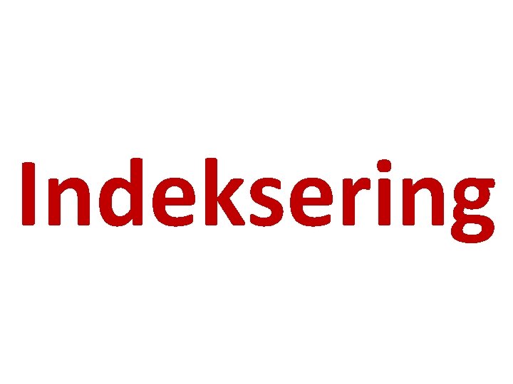 Indeksering 