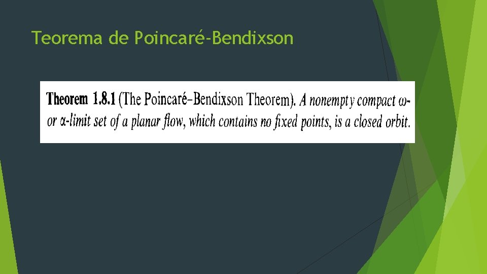 Teorema de Poincaré-Bendixson 