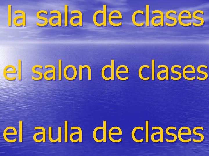 la sala de clases el salon de clases el aula de clases 