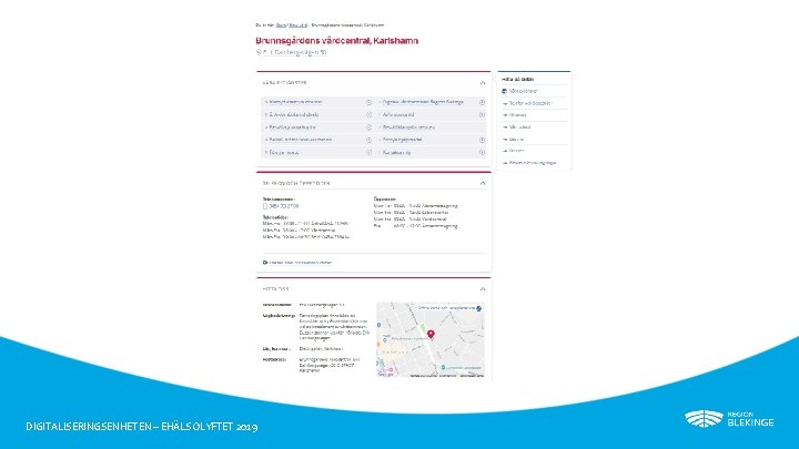 DIGITALISERINGSENHETEN – EHÄLSOLYFTET 2019 