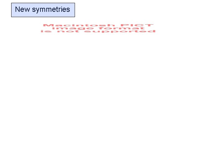 New symmetries 