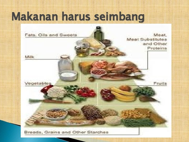 Makanan harus seimbang 