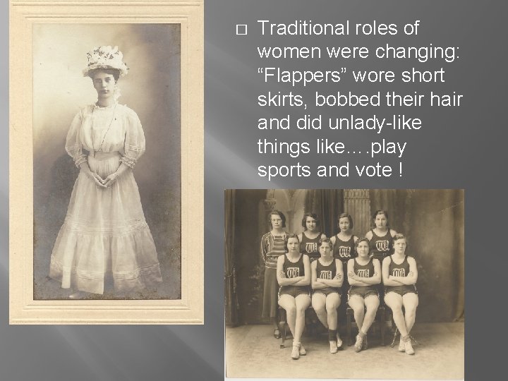 Higher Highs and Lower Lows The 1920 s