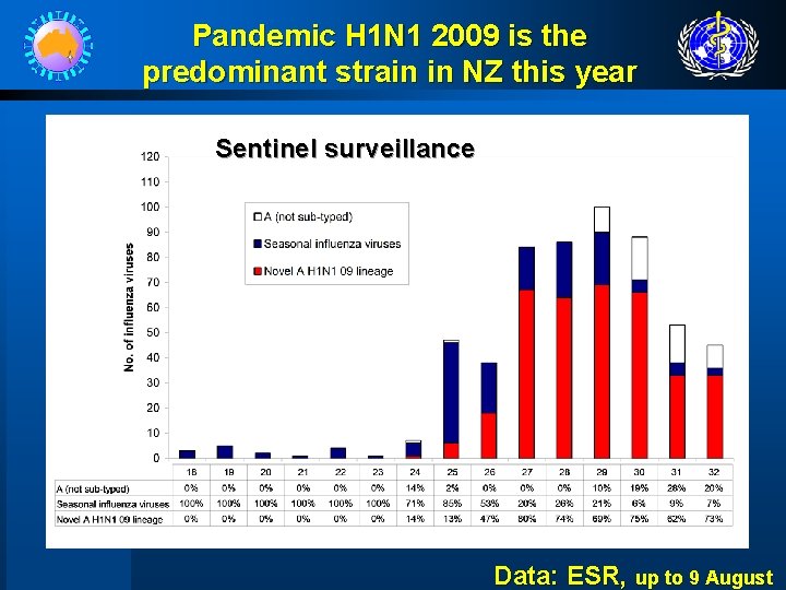 Pandemic H 1 N 1 2009 is the predominant strain in NZ this year