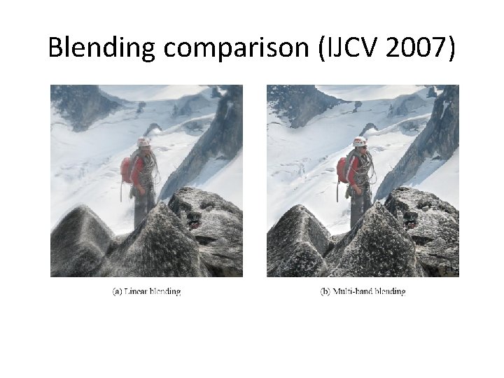 Blending comparison (IJCV 2007) 