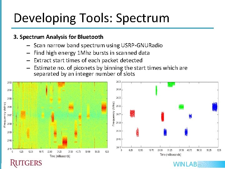 Developing Tools: Spectrum 3. Spectrum Analysis for Bluetooth – Scan narrow band spectrum using Developing Tools: Spectrum 3. Spectrum Analysis for Bluetooth – Scan narrow band spectrum using