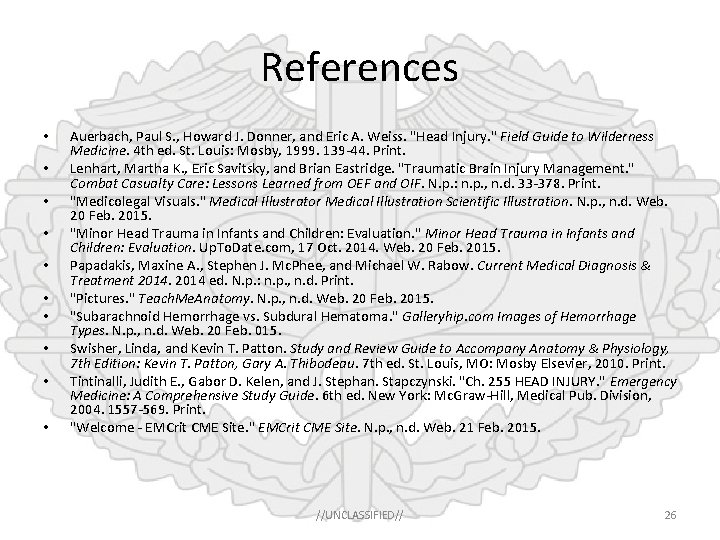 References • • • Auerbach, Paul S. , Howard J. Donner, and Eric A.