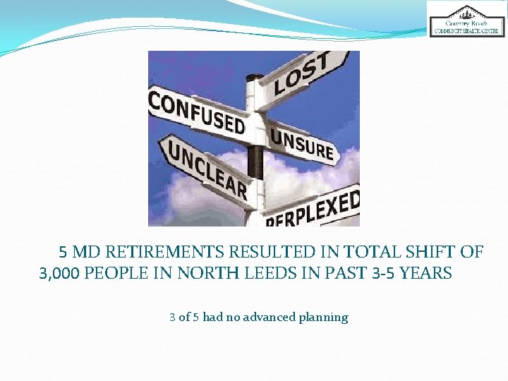 5 MD RETIREMENTS RESULTED IN TOTAL SHIFT OF 3, 000 PEOPLE IN NORTH LEEDS