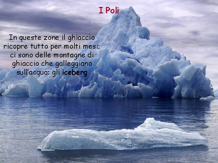 I Poli In queste zone il ghiaccio ricopre tutto per molti mesi; ci sono