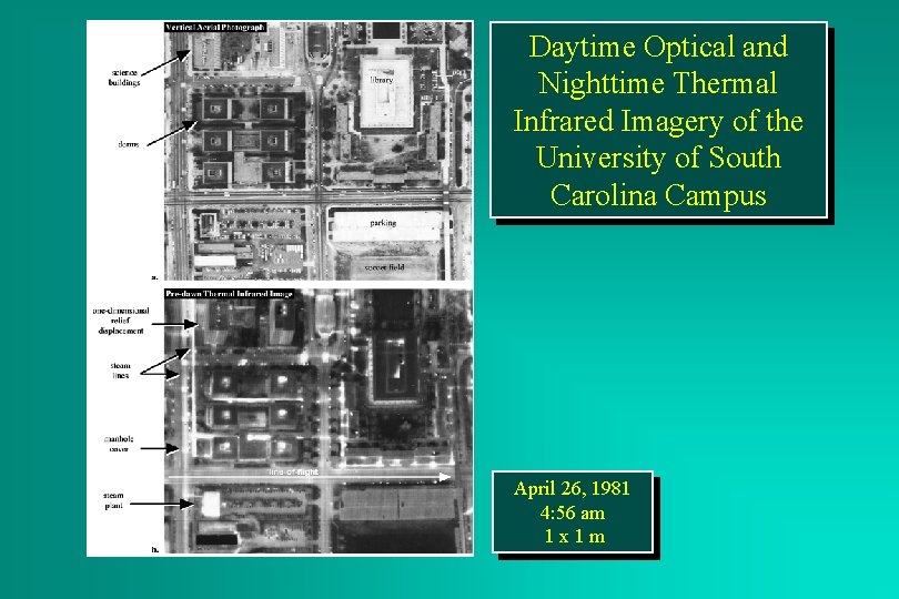 Daytime Optical and Nighttime Thermal Infrared Imagery of the University of South Carolina Campus