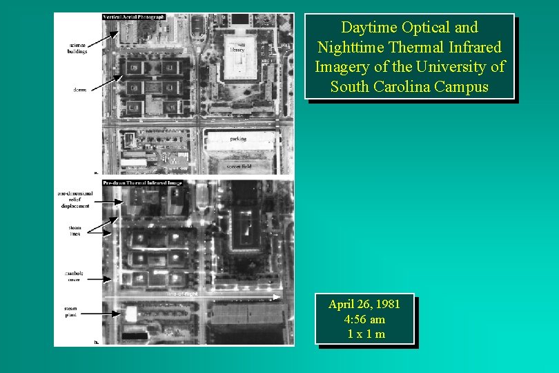 Daytime Optical and Nighttime Thermal Infrared Imagery of the University of South Carolina Campus