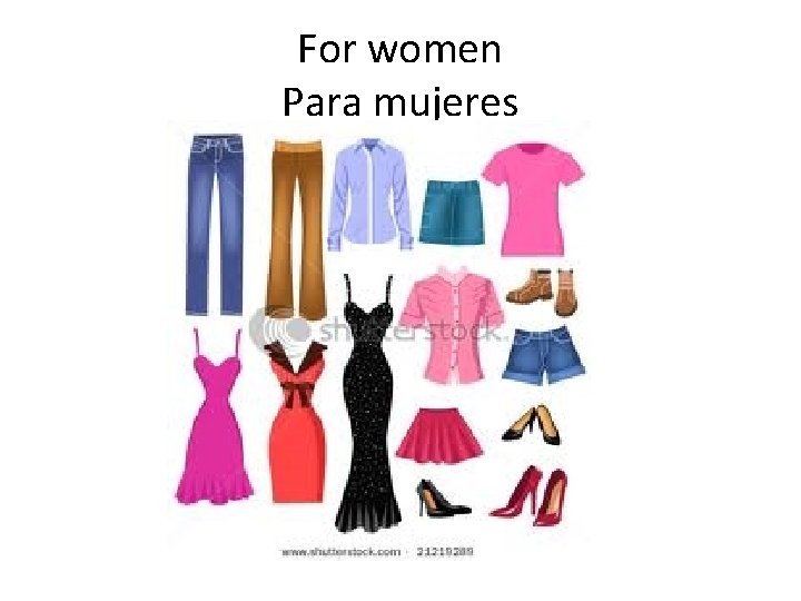 For women Para mujeres 