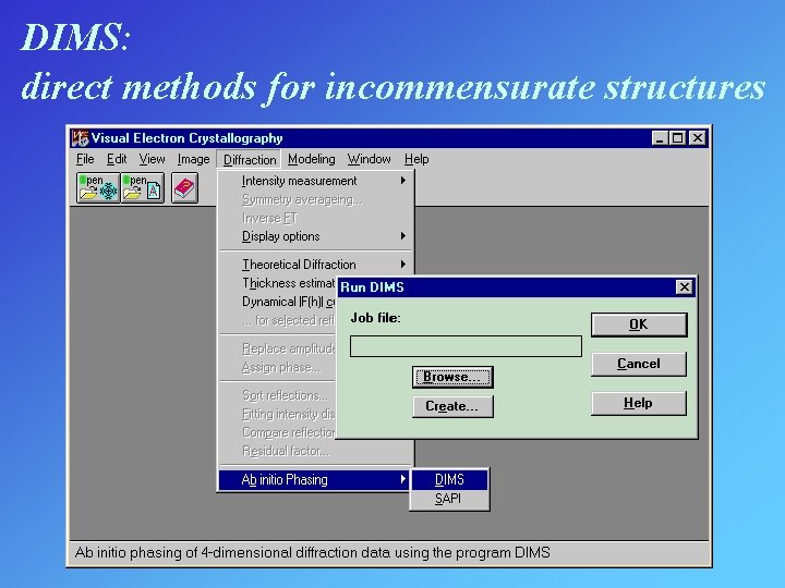 DIMS: direct methods for incommensurate structures 