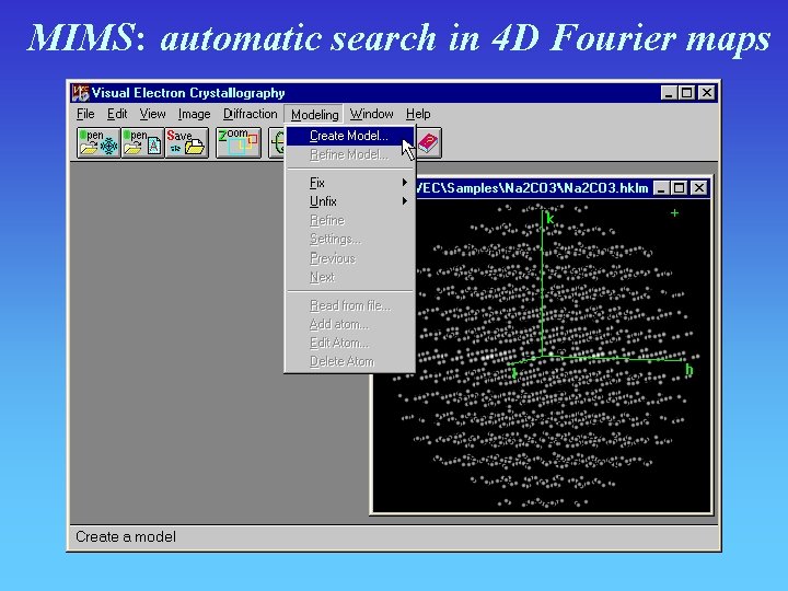 MIMS: automatic search in 4 D Fourier maps 